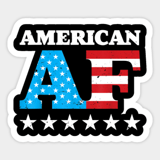 4th Of July American AF USA Gift Sticker